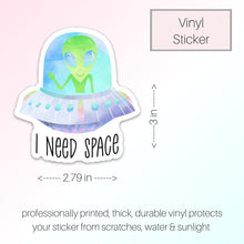 Load image into Gallery viewer, Alien Sticker, UFO Sticker, Outer Space, Laptop Decal, Best Friend Birthday Gifts
