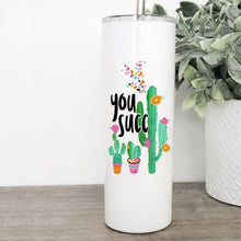 Load image into Gallery viewer, Cactus, Succulents, Tumbler With Straw, Personalized Tumbler, Best Friend Birthday Gifts,