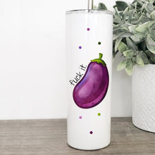 Load image into Gallery viewer, Eggplant, Emoji, Penis, Dick, Sex, Tumbler with Straw, Funny Mugs, Best Friend Birthday Gifts,