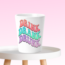 Load image into Gallery viewer, Drink Drank Drunk Shot Glass
