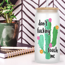 Load image into Gallery viewer, Don&#39;t Be a Prick Cactus Glass Jar Tumbler
