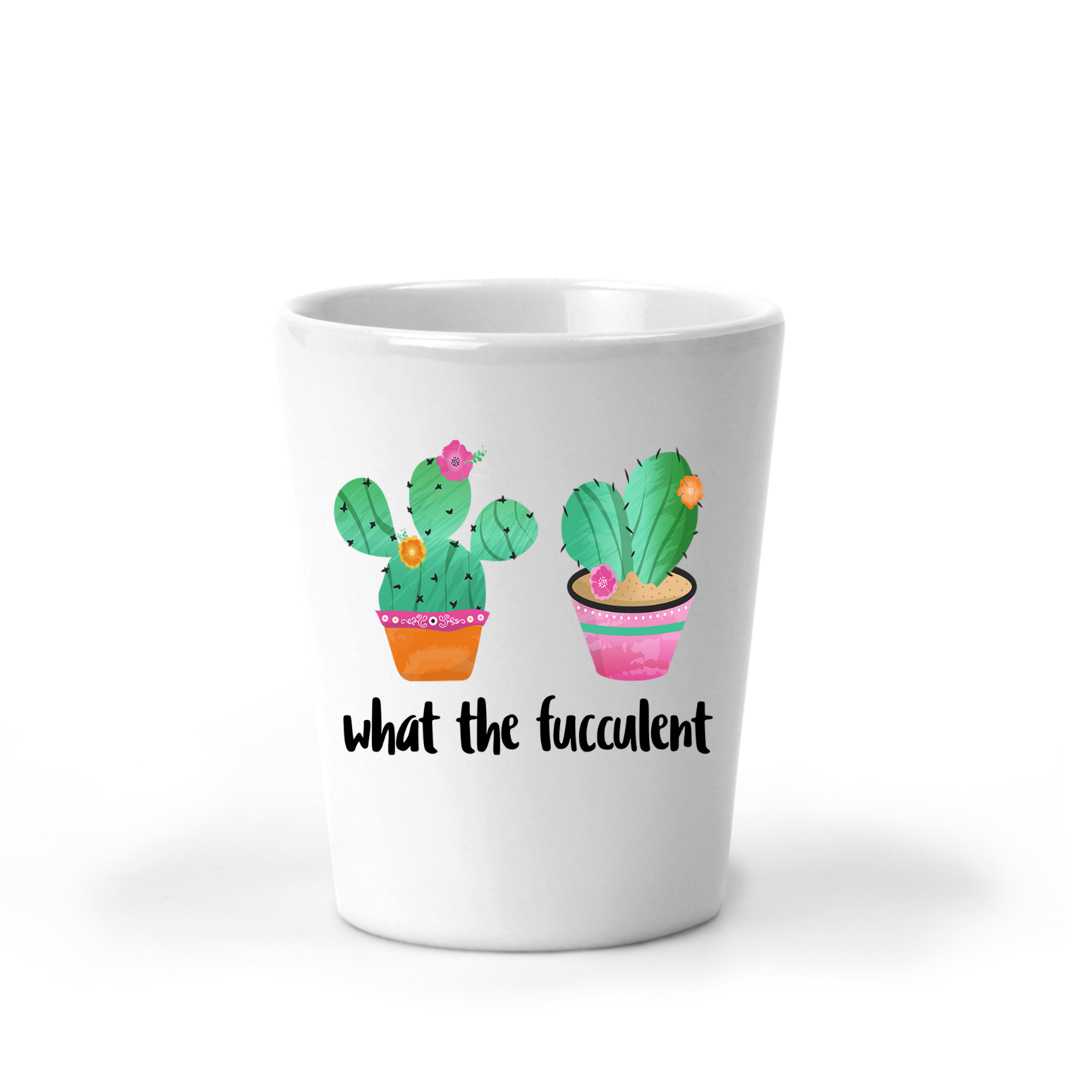 succulents in shot glasses What The Fucculent Cactus Shot Glass – A+A Custom Crafts