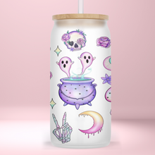 Load image into Gallery viewer, Pastel Goth Glass Jar Tumbler - A+A Custom Crafts
