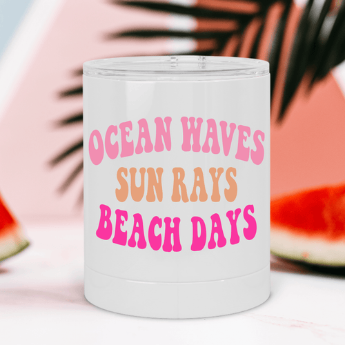 Beach Days Lowball Tumbler - A+A Custom Crafts