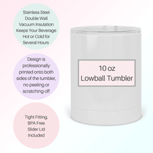 Load image into Gallery viewer, Believe in Yourself Alien Lowball Tumbler - A+A Custom Crafts
