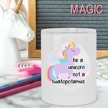 Load image into Gallery viewer, Tired as Fuck Unicorn Lowball Tumbler - A+A Custom Crafts
