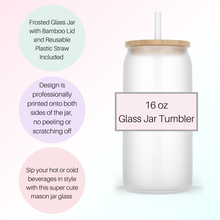 Load image into Gallery viewer, Pastel Goth Glass Jar Tumbler - A+A Custom Crafts
