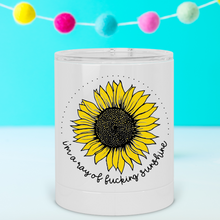 Load image into Gallery viewer, Ray of Fucking Sunshine Sunflower Lowball Tumbler - A+A Custom Crafts
