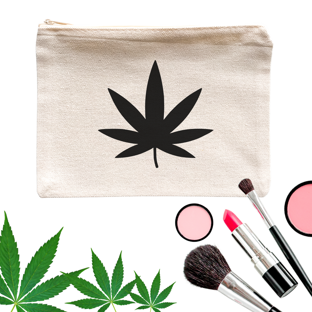 Pot Leaf Cosmetic Bag - A+A Custom Crafts