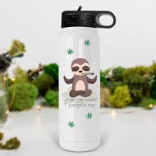 Load image into Gallery viewer, Let&#39;s Get Slothed Stoner Sloth Water Bottle - A+A Custom Crafts
