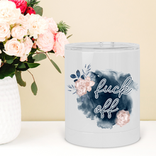 Load image into Gallery viewer, Fuck Off Floral Navy Lowball Tumbler - A+A Custom Crafts
