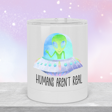 Load image into Gallery viewer, Ew Humans Alien Lowball Tumbler - A+A Custom Crafts
