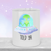 Load image into Gallery viewer, Believe in Yourself Alien Lowball Tumbler - A+A Custom Crafts
