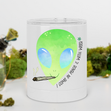 Load image into Gallery viewer, Keep it Green Stoner Alien Lowball Tumbler - A+A Custom Crafts
