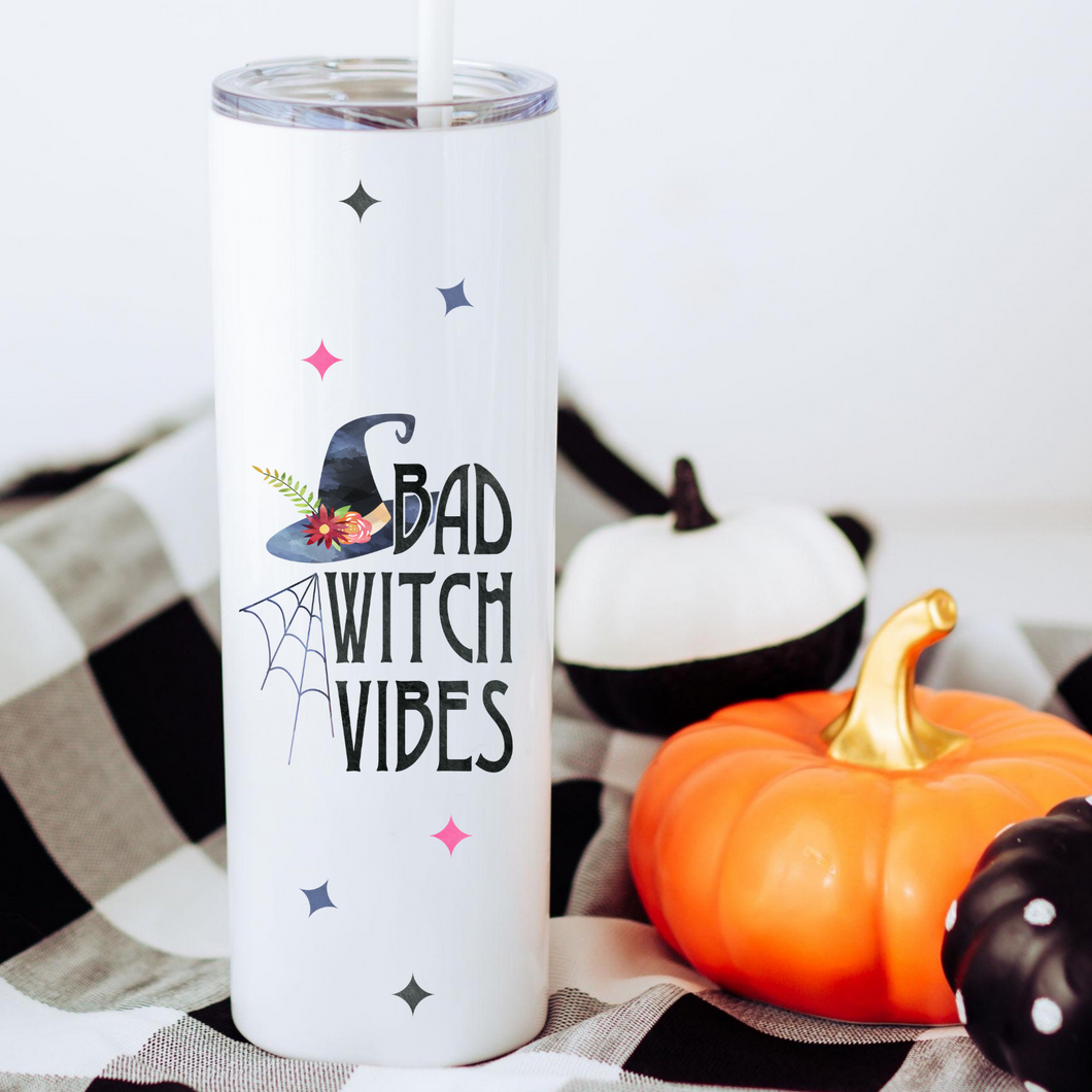 Bad Witch Vibes Skinny Tumbler