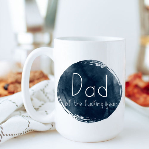Dad of the Year, Funny Mugs, Personalized Gift, First Fathers Day Gift, New Dad Gift, Gift for Dad, Christmas Gift, Stocking Stuffer
