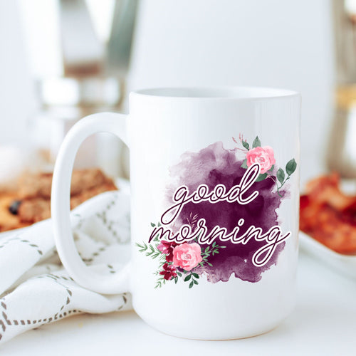 Good Morning, Fuck Off, Floral, Funny Mugs, Best Friend Gifts,