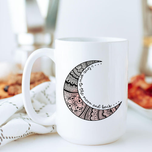 I Love You To The Moon And Back, Personalized Coffee Mug, New Mom Gift, Mothers Day Gift,