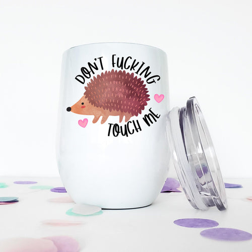 Funny Wine Glasses, Hedgehog Gifts, Personalized Insulated Wine Tumbler, Best Friend Gift, Mothers Day Gift,