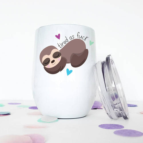 Meh, Nope, Fuck it, Sloth Gifts, Sloth, Wine Tumbler, Funny Mugs, Best Friend Gift, Gift for Her, Coworker Christmas Gift, Stocking Stuffer