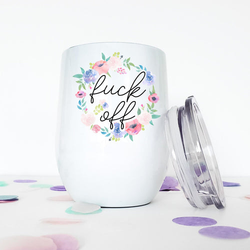 Fuck Off, Bite Me, Leave Me Alone, Wine Tumbler, Funny Mugs, Best Friend Gift, Gift for Her, Coworker Christmas Gift, Stocking Stuffer