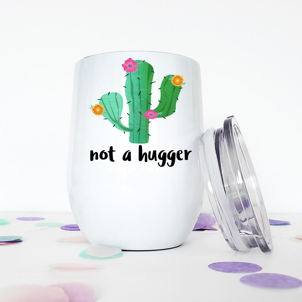 Cactus, Custom Wine Tumbler, Succulents, Best Friend Birthday Gifts,