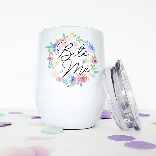 Fuck Off, Bite Me, Leave Me Alone, Wine Tumbler, Funny Mugs, Best Friend Gift, Gift for Her, Coworker Christmas Gift, Stocking Stuffer