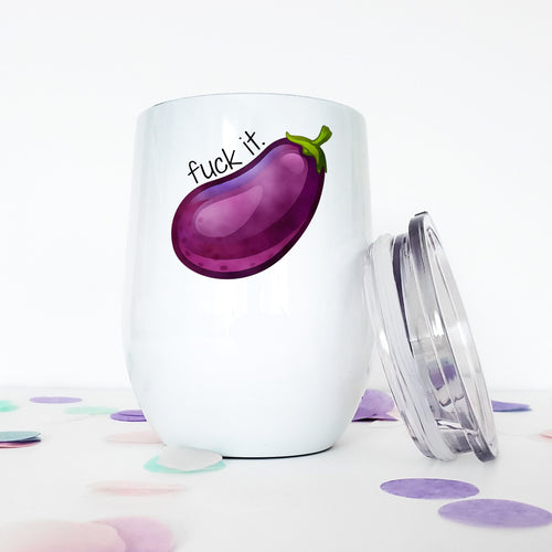 Penis, Eggplant, Emoji, Dick, Sex, Wine Tumbler, Travel Mug, Funny Mugs, Funny Gifts, Best Friend Gift, Christmas Gift, Stocking Stuffer