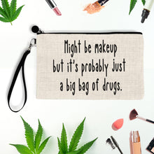 Load image into Gallery viewer, Marijuana, Makeup Bag, Cosmetic Bag, Stash Box, Weed Accessories, Stoner Gifts, Best Friend Gift, Christmas Gift, Stocking Stuffer
