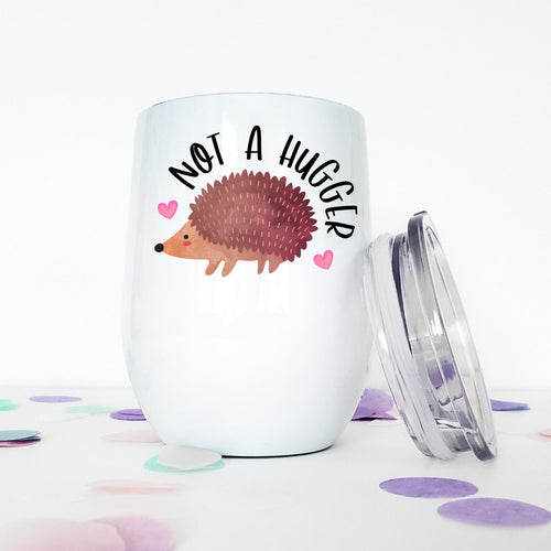 Funny Wine Glasses, Hedgehog Gifts, Personalized Insulated Wine Tumbler, Best Friend Gift, Mothers Day Gift,