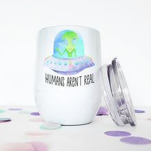 Load image into Gallery viewer, Alien, UFO, Custom Wine Tumbler, Funny Mugs, Best Friend Birthday Gifts, 21st Birthday Gift for Her,
