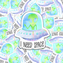 Load image into Gallery viewer, Alien Sticker, UFO Sticker, Outer Space, Laptop Decal, Best Friend Birthday Gifts
