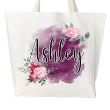 Load image into Gallery viewer, Personalized Tote Bag, Reusable Grocery Bag, New Mom Gift, Mom Birthday Gift,
