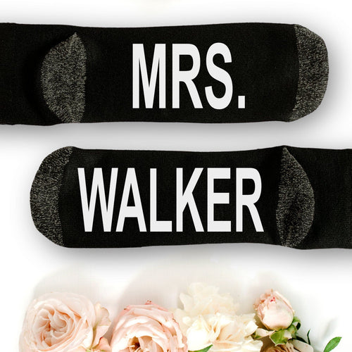 Wedding Socks, Novelty Socks, Gift for Wife, Personalized Wedding Gift, Bridal Shower Gift,