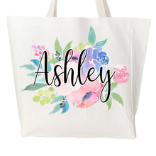 Load image into Gallery viewer, Personalized Tote Bag, Reusable Grocery Bag, New Mom Gift, Mom Birthday Gift,
