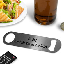 Load image into Gallery viewer, Surviving Fatherhood, Bottle Opener, Beer Gift, New Dad Gift, Dad Birthday Gift,
