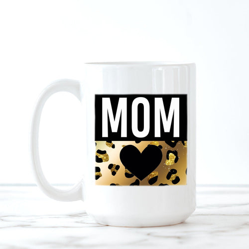 Hot Mom, Leopard Print, Coffee Mug, New Mom Gift, Mom Birthday Gift, Mothers Day Gift,