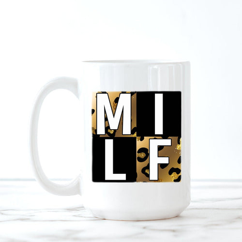 Hot Mom, Leopard Print, Coffee Mug, New Mom Gift, Mom Birthday Gift, Mothers Day Gift,