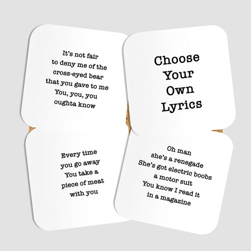 Mistaken Lyrics, Personalized Coasters, Song Lyrics, Best Friend Birthday Gifts,