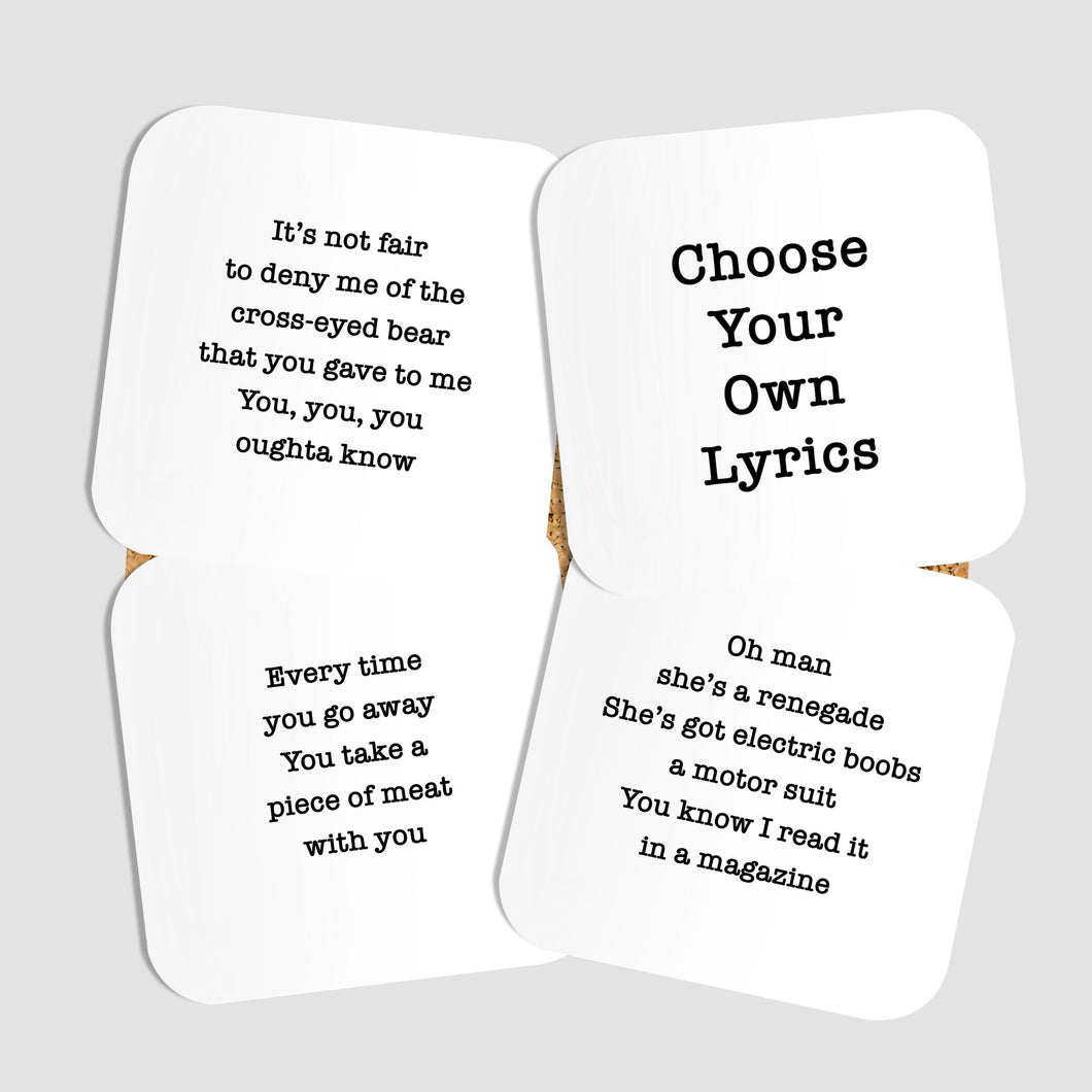 Mistaken Lyrics, Personalized Coasters, Song Lyrics, Best Friend Birthday Gifts,