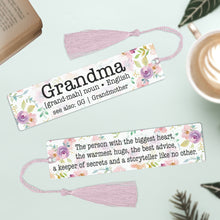 Load image into Gallery viewer, Custom Bookmark, Gift for Book Lover, Personalized Gifts for Women, Grandma Gift, Mothers Day Gift,
