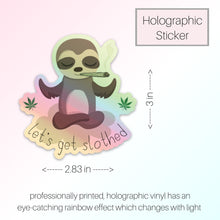 Load image into Gallery viewer, Stoner Stickers | Sloth Sticker | Pot Leaf Stickers | Laptop Stickers | Marijuana Decal | Weed Accessories | 420 Gift
